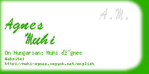 agnes muhi business card